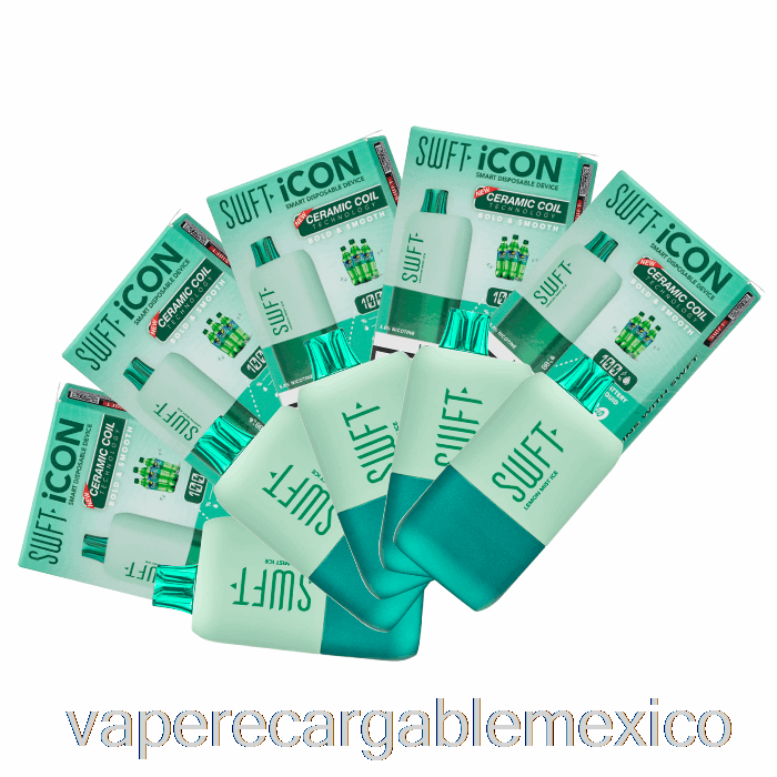Vape Recargable [paquete De 10] Swft Icon 7500 Pantalla Inteligente Desechable